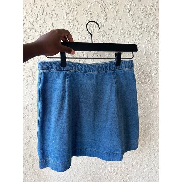 American Apparel Button Down Jean Skirt - Picture 2 of 7